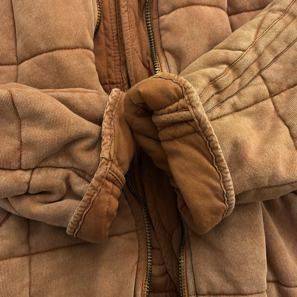 Free People Dolman quilted jacket terracotta orange XS - Picture 5 of 7